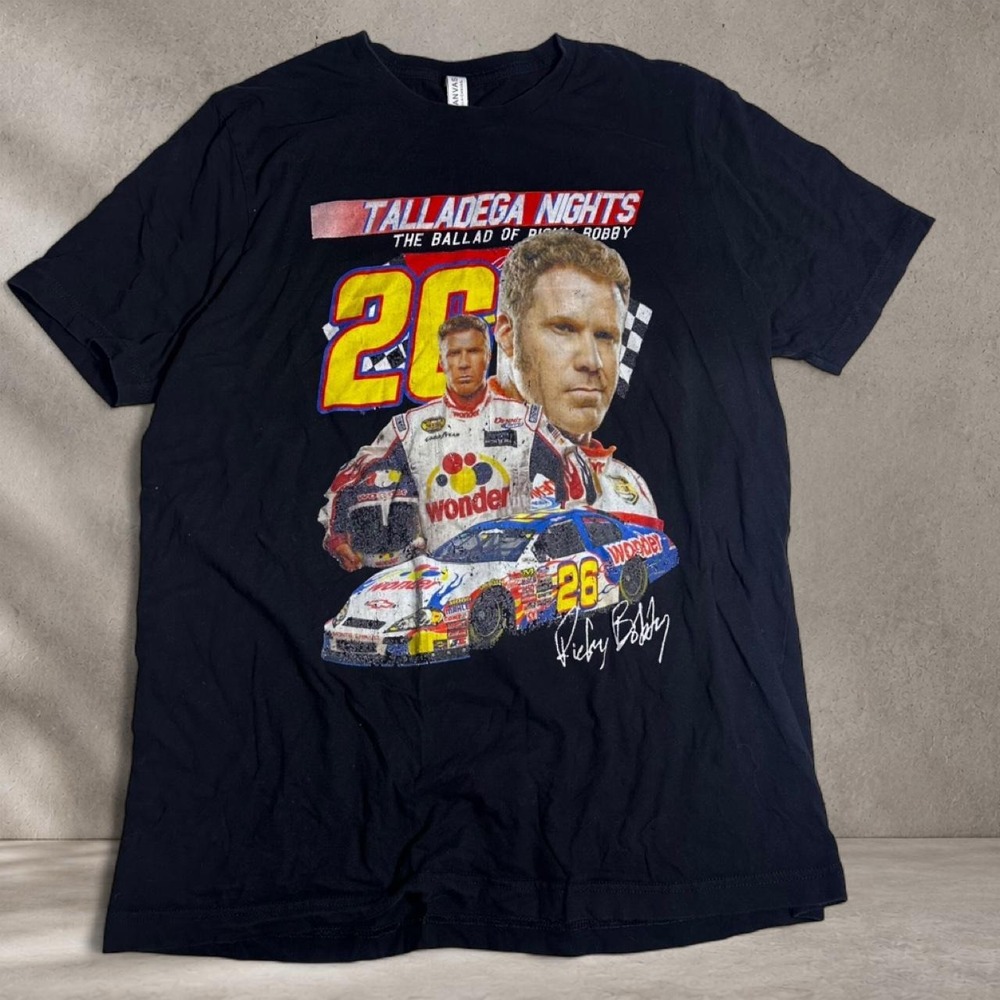Talladega Nights Ricky Bobby black cotton graphic tee
